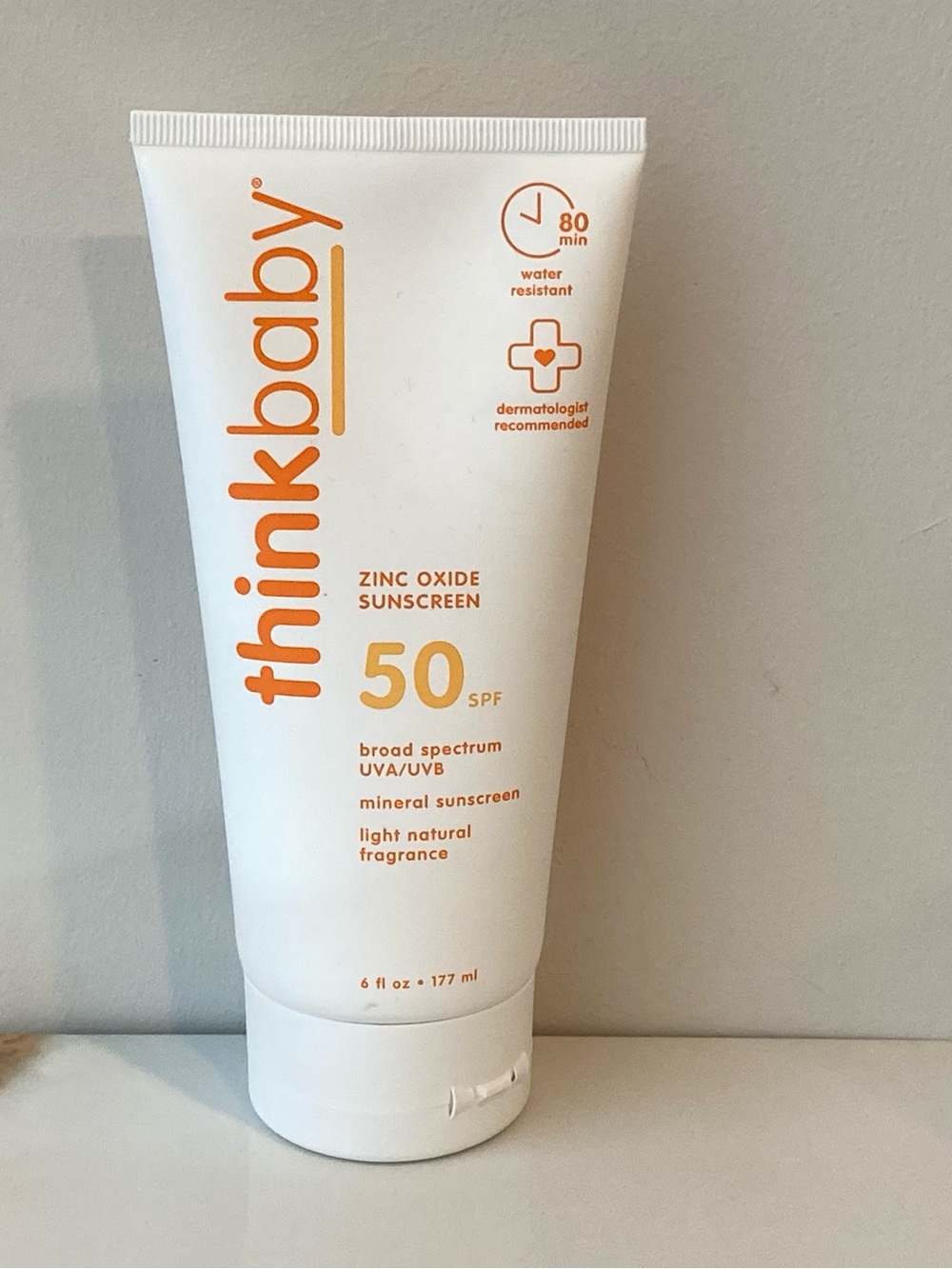 Thinkbaby SPF 50 Zinc Oxide Sunscreen EWG Recommended New Sealed 6oz Exp 02/29